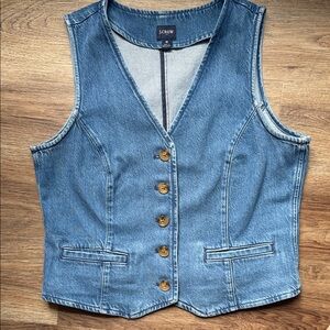 J. Crew Classic Blue Denim Vest NWOT